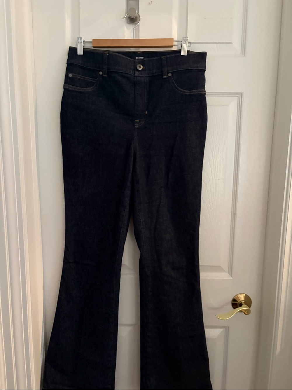 SPANX Jeans Pull On Dark Indigo Flare